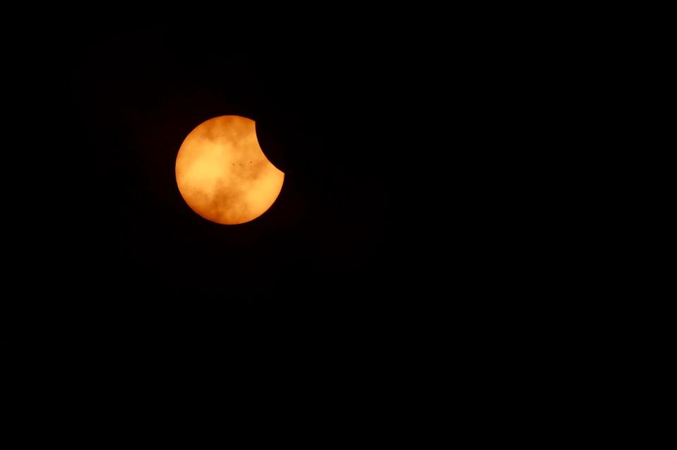 The Great American Solar Eclipse on Monday, Aug. 21, 2017, as viewed from Cape Coral, Florida.