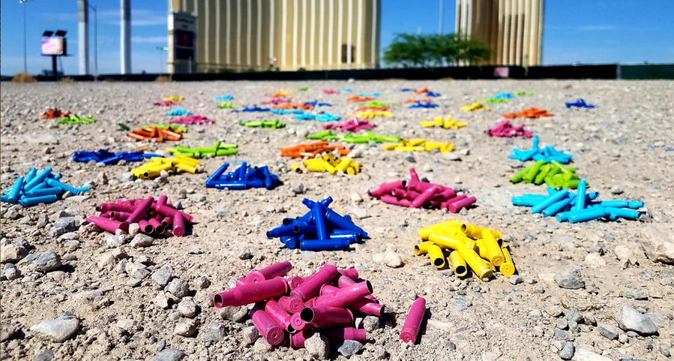 Bullet casings in Las Vegas, where the largest mass shooting in U.S. history took place. (Photo: Maureen Cain)