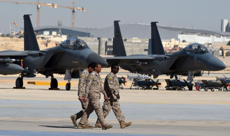 Saudi army air force F-15 fighter jet