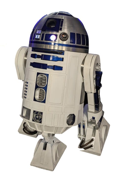 A fully animatronic R2-D2 droid feautred in the Disney+ series "Obi-Wan Kenobi" is shown in this undated photo provided by Studio Auctions and Michael Simon.