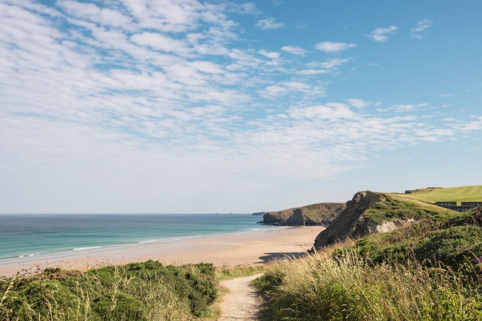 Watergate Bay, in front of its namesake hotel (Holly Donnelly)