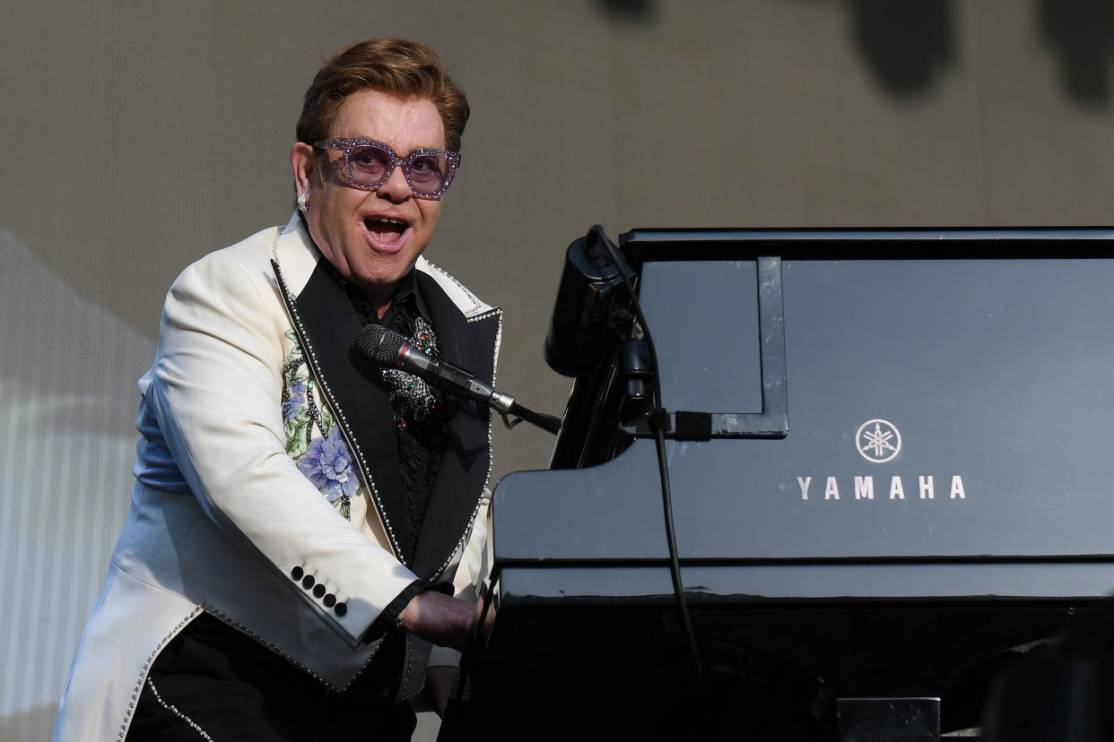 Elton John performs at Mission Estate on February 06, 2020 in Napier, New Zealand. (Photo by Kerry Marshall/Getty Images)