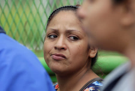 Relatives of inmates react outside the Cadereyta state prison after a riot broke out at the prison, in Cadereyta Jimenez, on the outskirts of Monterrey, Mexico October 11, 2017. REUTERS/Daniel Becerril