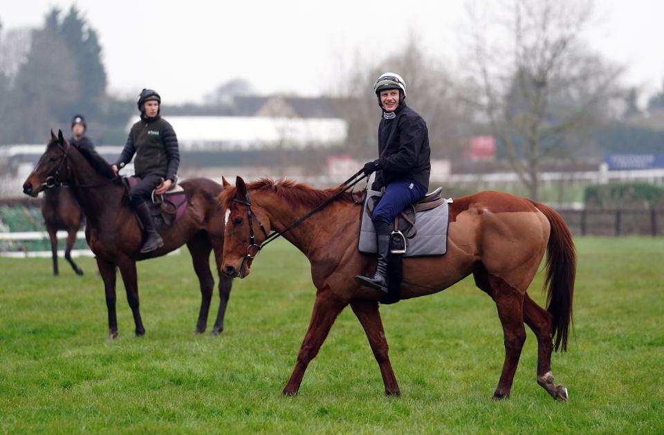 Paul Townend aboard State Man on the gallops (David Davies/PA Wire)