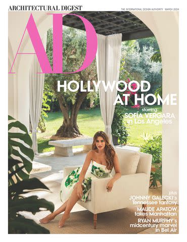 <p>Anita Calero/Architectural Digest</p> The cover of Architectural Digest's March 2024 issue featuring Sofia Vergara.