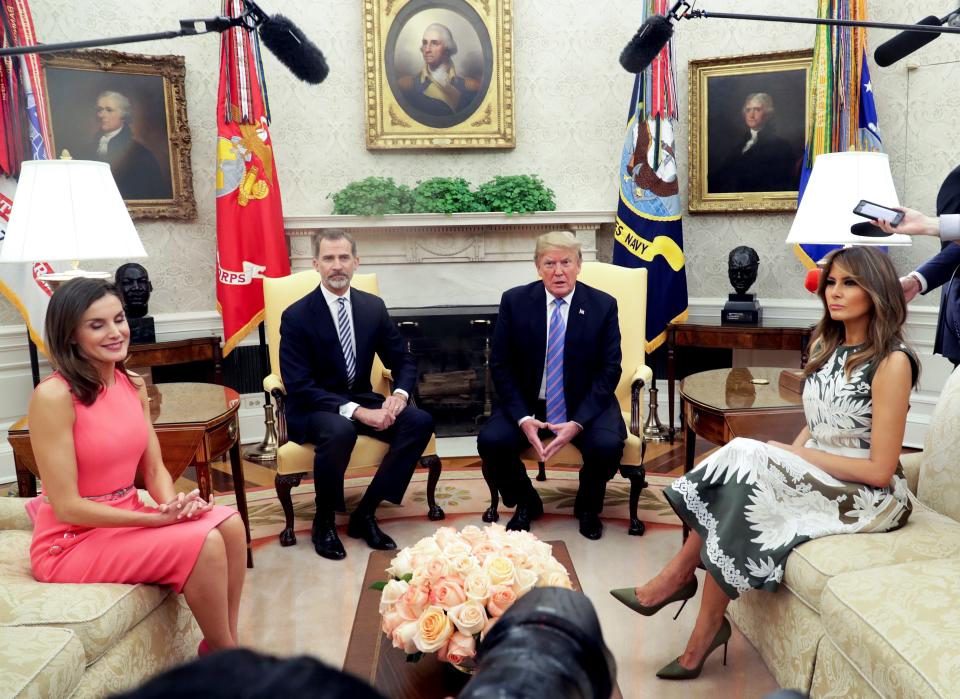 FOTOS: Así fue el encuentro de los Reyes de España con los Trump en la Casa Blanca