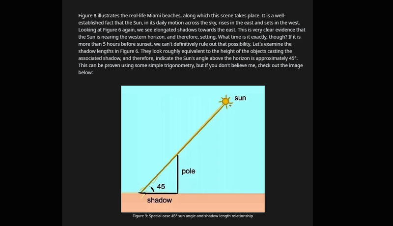 Captura de pantalla que muestra una de las formas creadas para el gran informe de protección solar. 