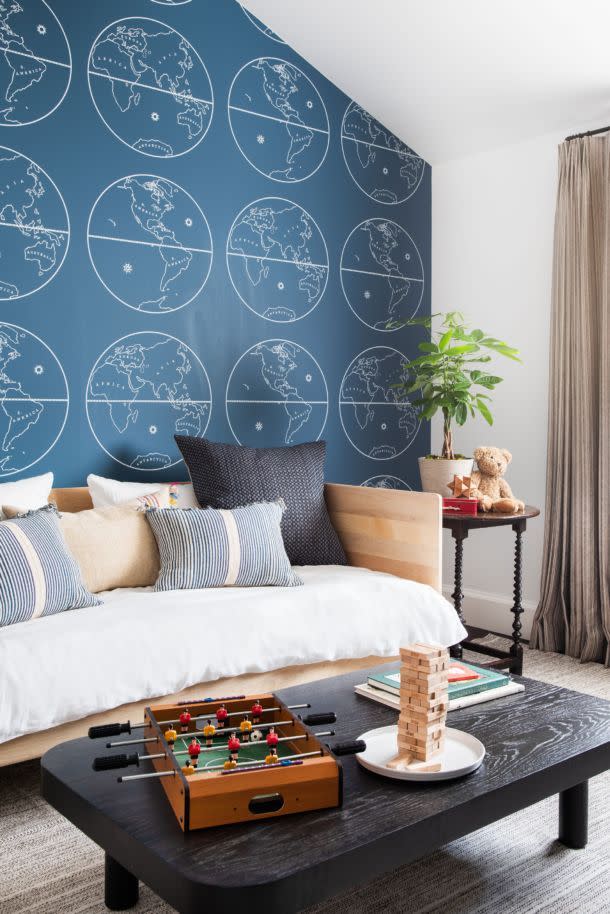 <p>Another great option when you're short on space? Tabletop games! Any room can become a game room with these space-saving finds. </p><p><strong>See more at <a href="http://amberinteriordesign.com" rel="nofollow noopener" target="_blank" data-ylk="slk:Amber Interiors;elm:context_link;itc:0;sec:content-canvas" class="link ">Amber Interiors</a>. </strong></p>