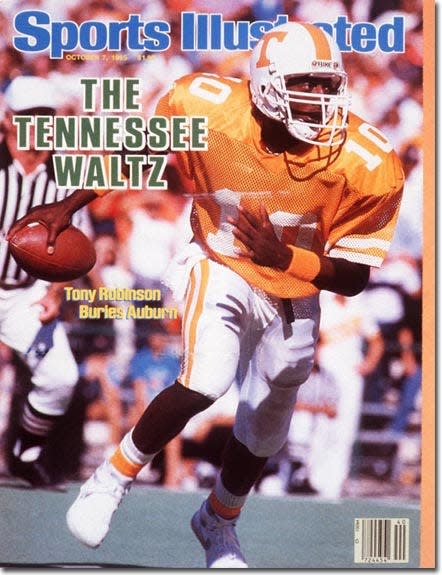 In 1984, with Tony Robinson taking over as quarterback, Tennessee surpassed 400 yards per game for the first time.  A year later, he was on the cover of Sports Illustrated, October 7, 1985.