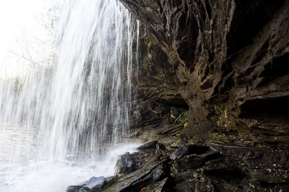 Panthertown Valley in the Nantahala National Forest is full of scenic beauty such as School House Falls.
