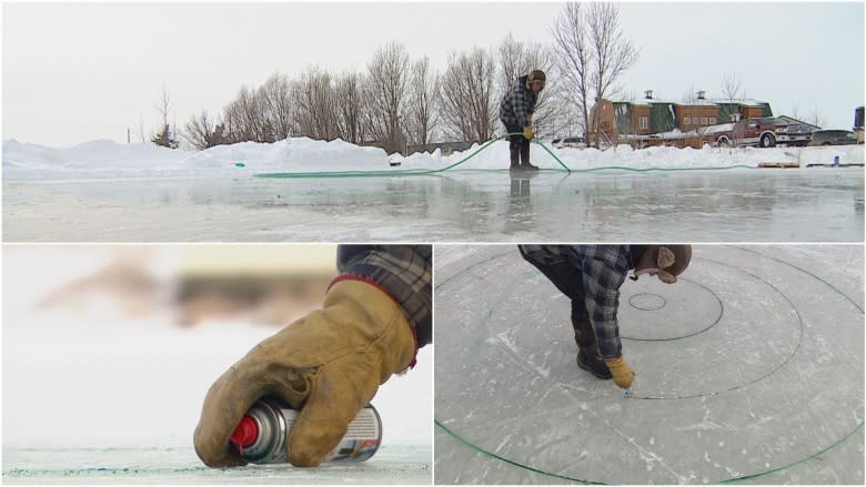 Backyard hockey rink? Hold my beer says Alberta man, who built 2 curling sheets for bonspiel fundraiser