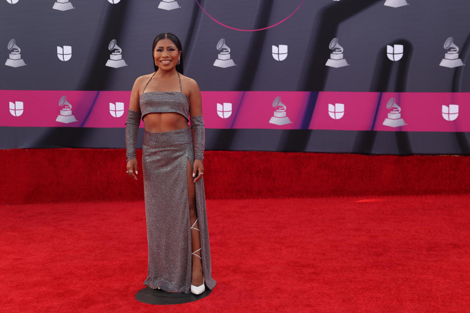 LAS VEGAS, NV - Yalitza Aparicio en la 23 ceremonia del Latin GRAMMY en Las Vegas.  (Omar Vega/FilmMagic)