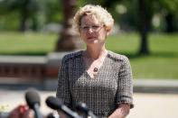 FILE PHOTO: Rep. Houlahan (D-PA) stands during an announcementabout the formation of the Congressional Servicewomen and Women Veterans Caucus in Washington.