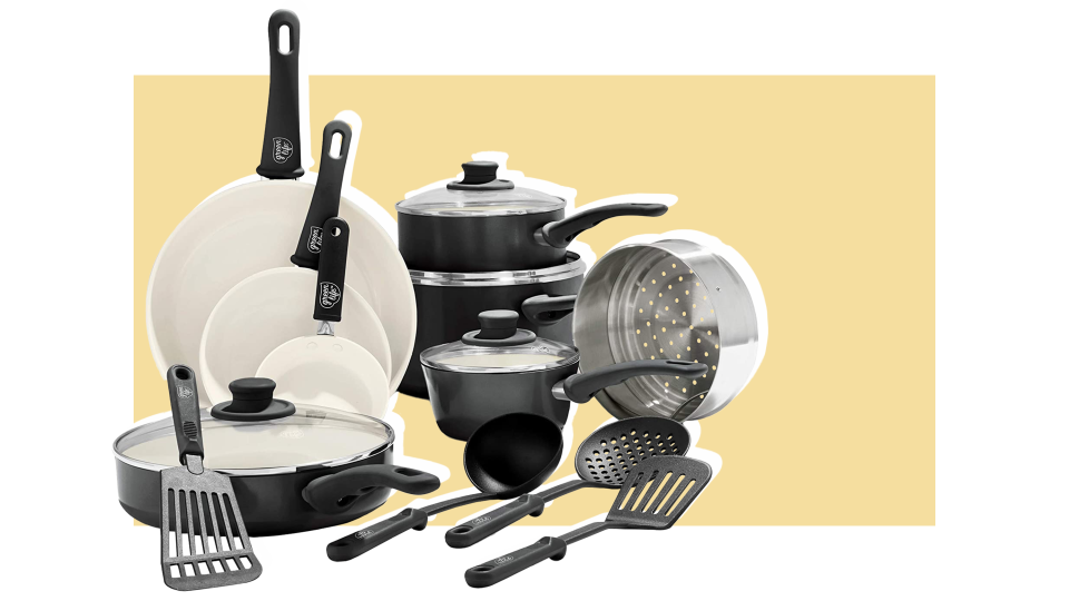 Mother’s Day gifts for moms who like cooking and baking: cookware set.