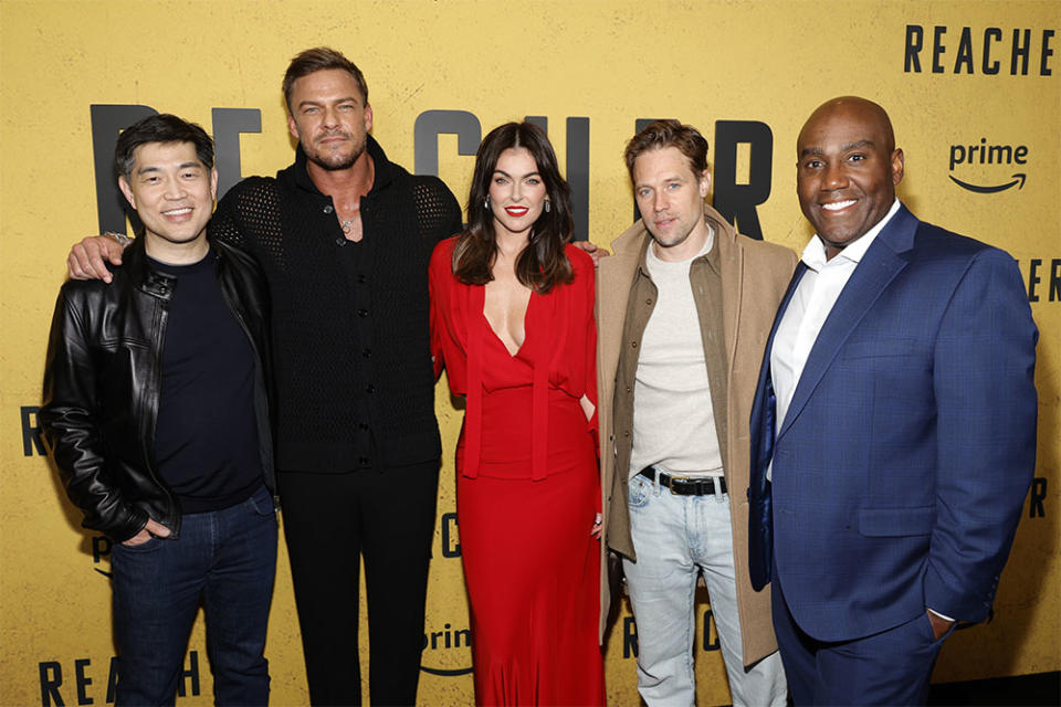 Albert Cheng, Alan Ritchson, Serinda Swan, Shaun Sipos, Vernon Sanders attend the Los Angeles Special Screening Of Prime Video Series "Reacher" Season 2 on December 13, 2023 in Culver City, California.