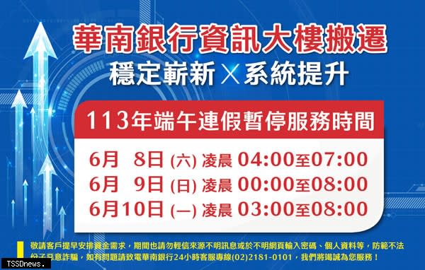 華南銀行資訊大樓搬遷，提供客戶更加穩定的資訊體驗。