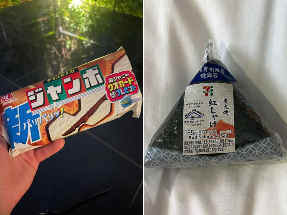 Ice cream and rice balls were two of Insider's favorite snacks she tried at 7-Elevens in Japan.