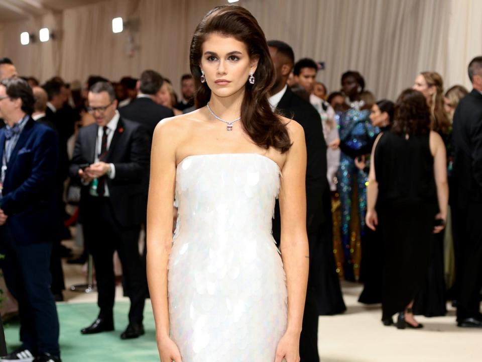 Kaia Gerber attends The 2024 Met Gala Celebrating “Sleeping Beauties: Reawakening Fashion” at The Metropolitan Museum of Art on 6 May 2024 in New York City. (Getty Images for The Met Museum/)