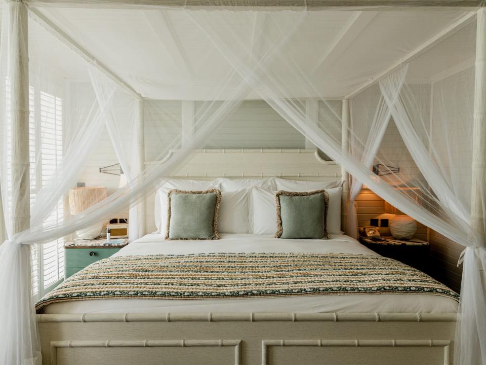 Soho beach club canouan canopied bed