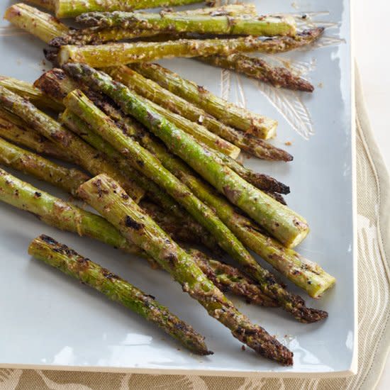 Mustard-and-Mayonnaise Glazed Asparagus