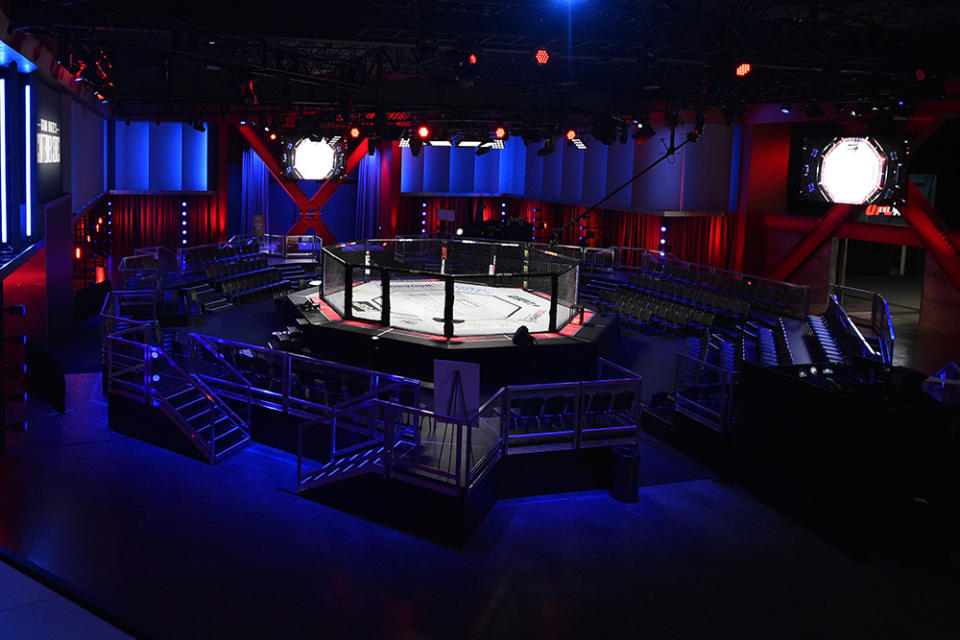 LAS VEGAS, NEVADA – AUGUST 20: A general view of the Octagon cage during Dana White’s Contender Series season three week nine at the UFC Apex on August 20, 2019 in Las Vegas, Nevada. (Photo by Chris Unger/DWCS LLC/Zuffa LLC)
