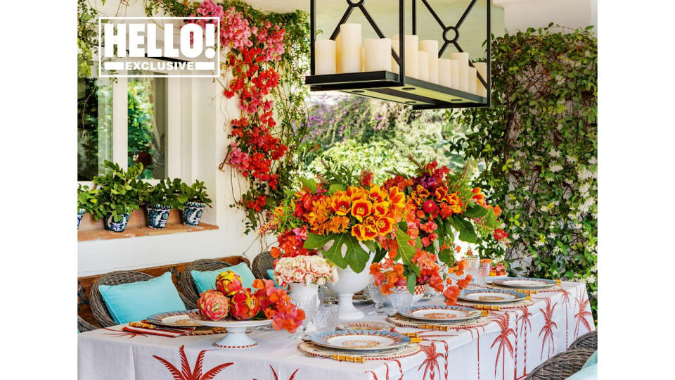 Veronica Schmidt's Marbella home outdoor dining table