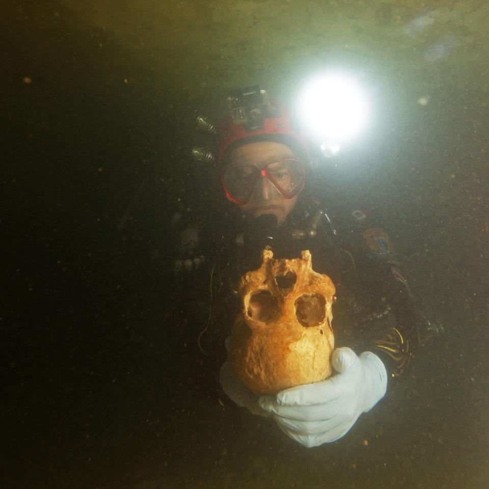 The Chan Hol 3 skeleton was excavated from the Chan Hol underwater cave.