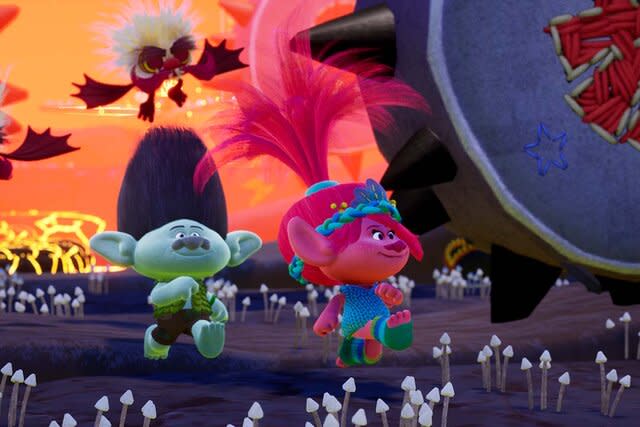 A still image from the Dreamworks Trolls Remix Rescue game.