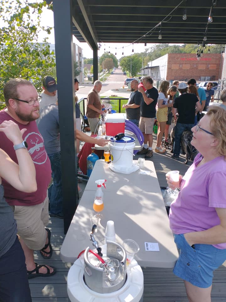 Brewers and event participants chat at last year's homebrew fest at Severance Brewing Co.