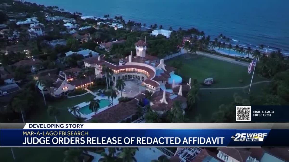 Judge Orders Redacted Version Of Mar A Lago Search Warrant Affidavit To Be Released Friday 