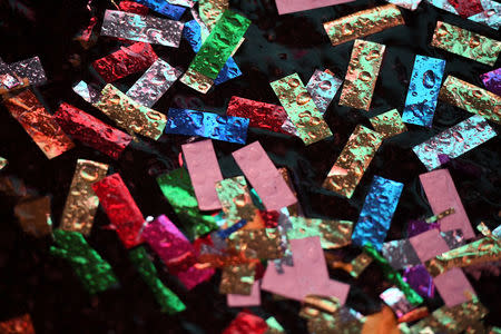 Confetti is seen on the street during New Year's eve celebrations in Times Square in the Manhattan borough of New York, U.S., December 31, 2018. REUTERS/Darren Ornitz