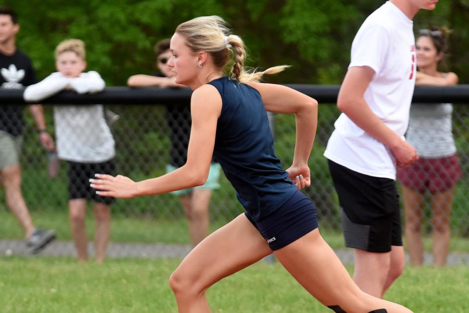 Hartland's Emmy Sargeant led Livingston County in the 100, 200 and 400 in 2022.