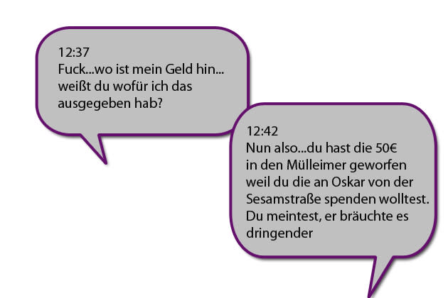 Spenden kann manchmal so einfach sein. Nur blöd, wenn man sich erstmal bei den Kumpels erkundigen muss, wo das Geld gelandet ist. Aber...