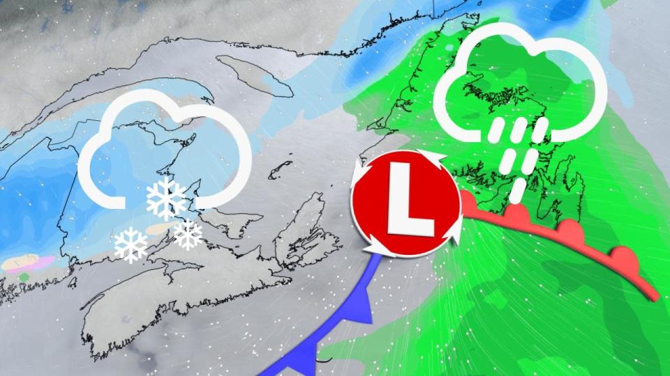 Rainy, snowy system heads for Atlantic Canada before a big chill
