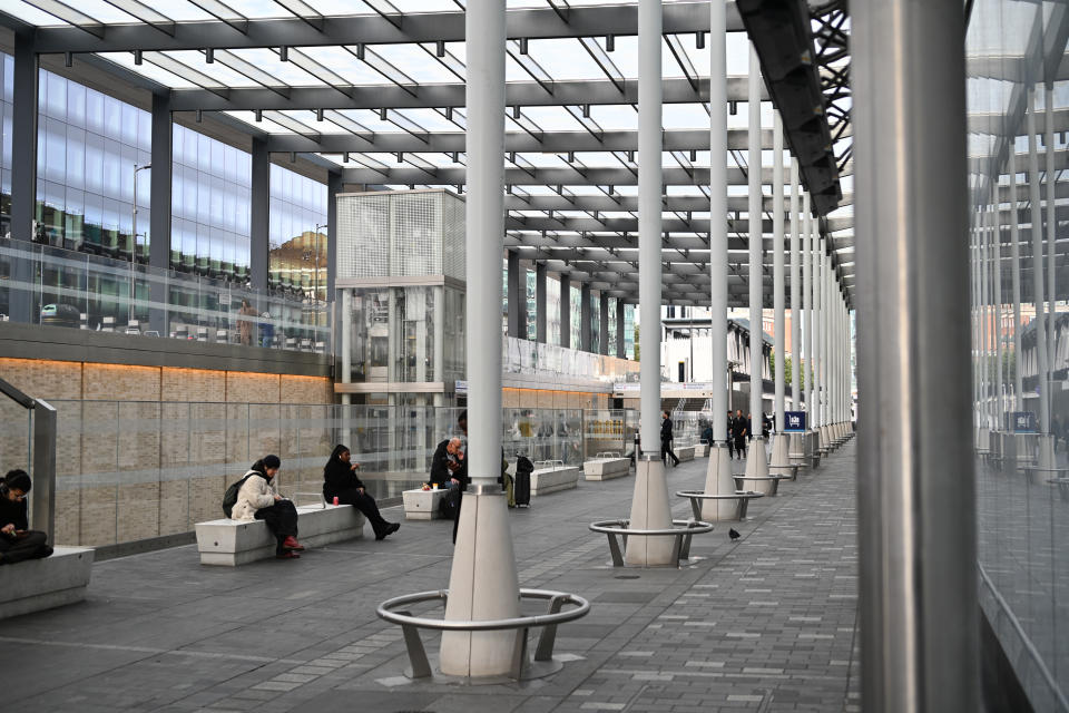 Waiting area outside Paddington Station