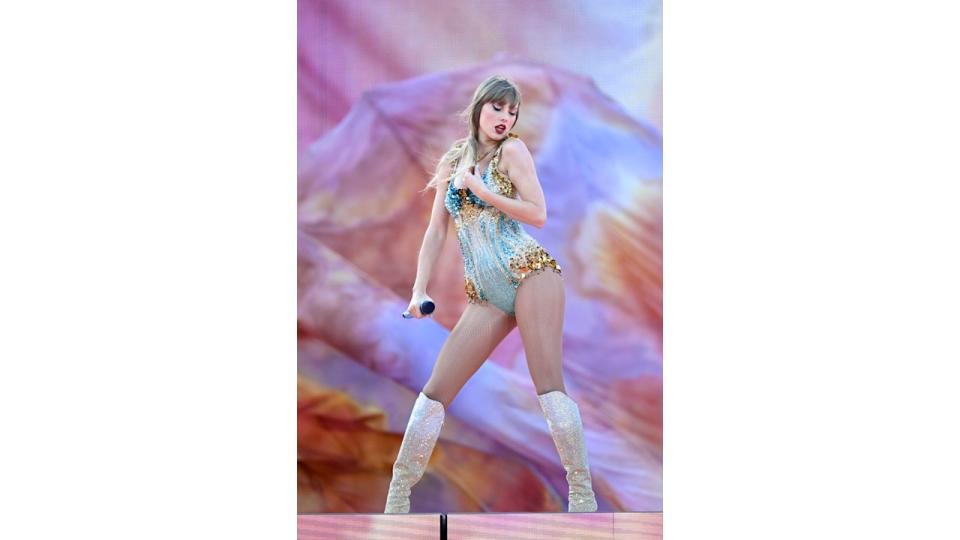 Taylor Swift performs at Scottish Gas Murrayfield Stadium on June 07, 2024 in Edinburgh, Scotland