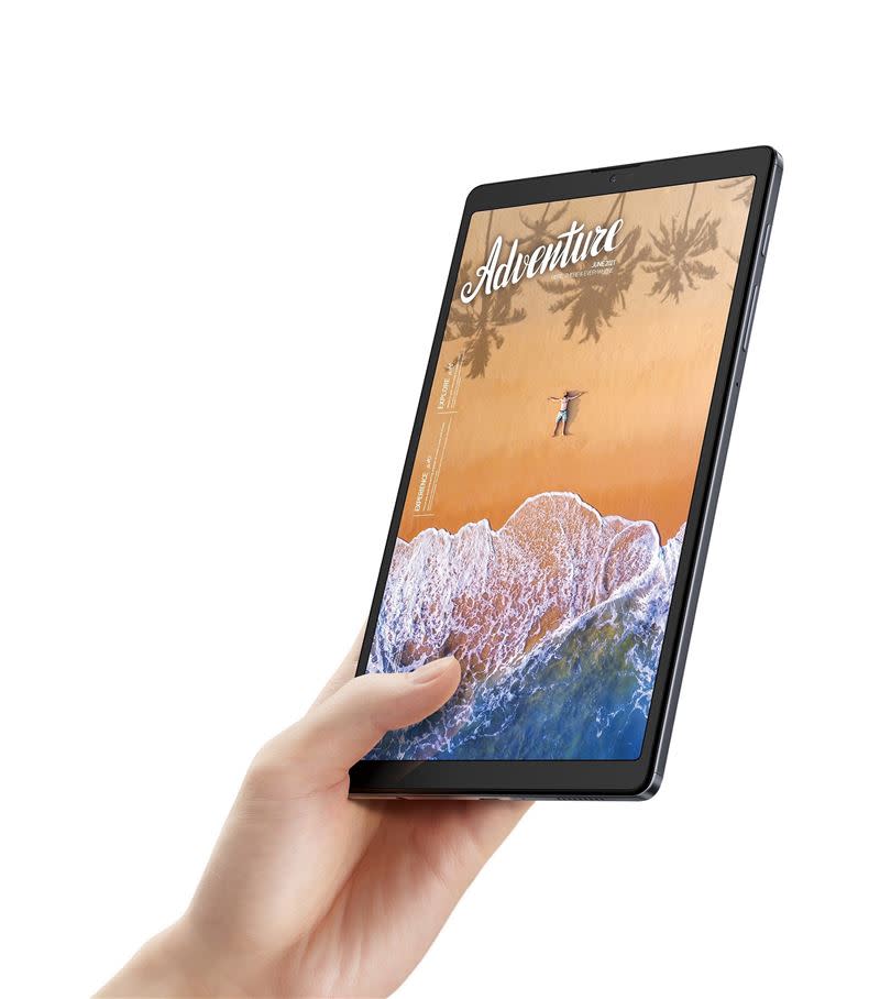 Galaxy Tab A7 Lite搭載8.7吋大螢幕、杜比全景聲技術與5,100mAh電量（圖／台灣三星）