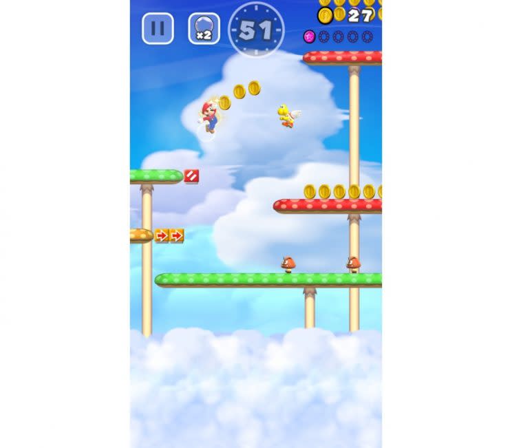 Super Mario Run jumping.