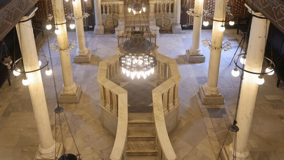 The "Bimah," also known in Arabic as al-minbar, is pictured at the newly restored Ben Ezra Synagogue, in old Cairo, Egypt. - Amr Abdallah Dalsh/Reuters