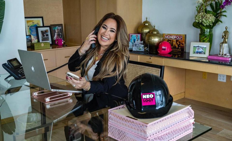 ‘I am sitting at my desk by 7:45 a.m. and I work about 12 hours a day,’ says Lissette Calderon, leader of Neology Life Development Group.