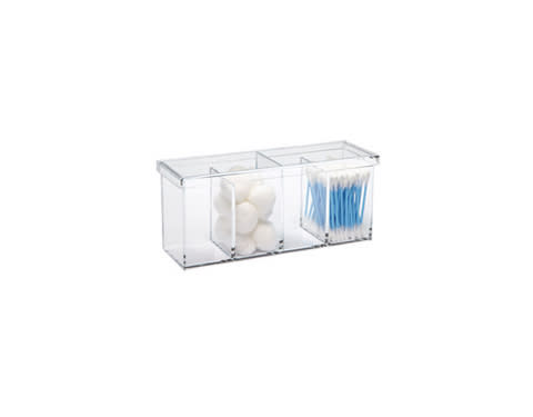 Container Store Acrylic 4-Section Box, $9.99, containerstore.com