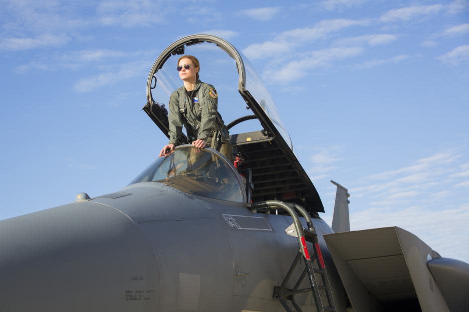 Carol Danvers as a pilot, in her pre-superhero days. (Photo: Marvel Studios)