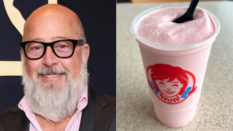 Andrew Zimmern and a Wendy's Strawberry Frosty