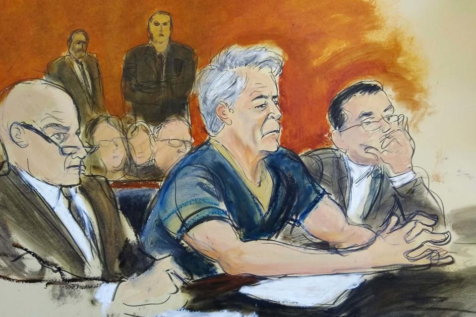 A sketch of Jeffrey Epstein (AP)