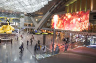 <p>Famed for being one of the world’s most luxurious airports, Hamad International is home to some pretty impressive artwork. Here, you can see ‘Lamp Bear’ by Swiss artist Urs Fischer – the perfect selfie opportunity before you even reach your holiday destination. While ‘Small Lie’ by KAWS is also a recent addition since March 2018. <em>[Photo: Getty]</em> </p>