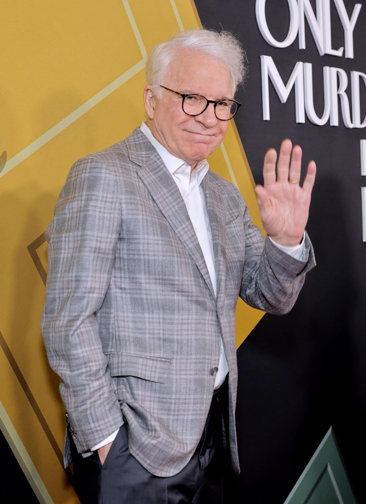 Steve Martin attends the Los Angeles premiere of "Only Murders In The Building" Season 2 on June 27, 2022. Martin opened up about his professional future in an interview with The Hollywood Reporter published Wednesday, saying he might slow things down after completing the Hulu comedy.