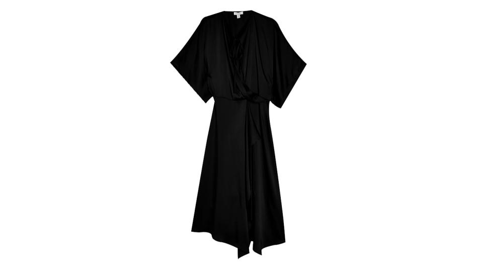 Black Wrap Front Dress By Topshop Boutique 