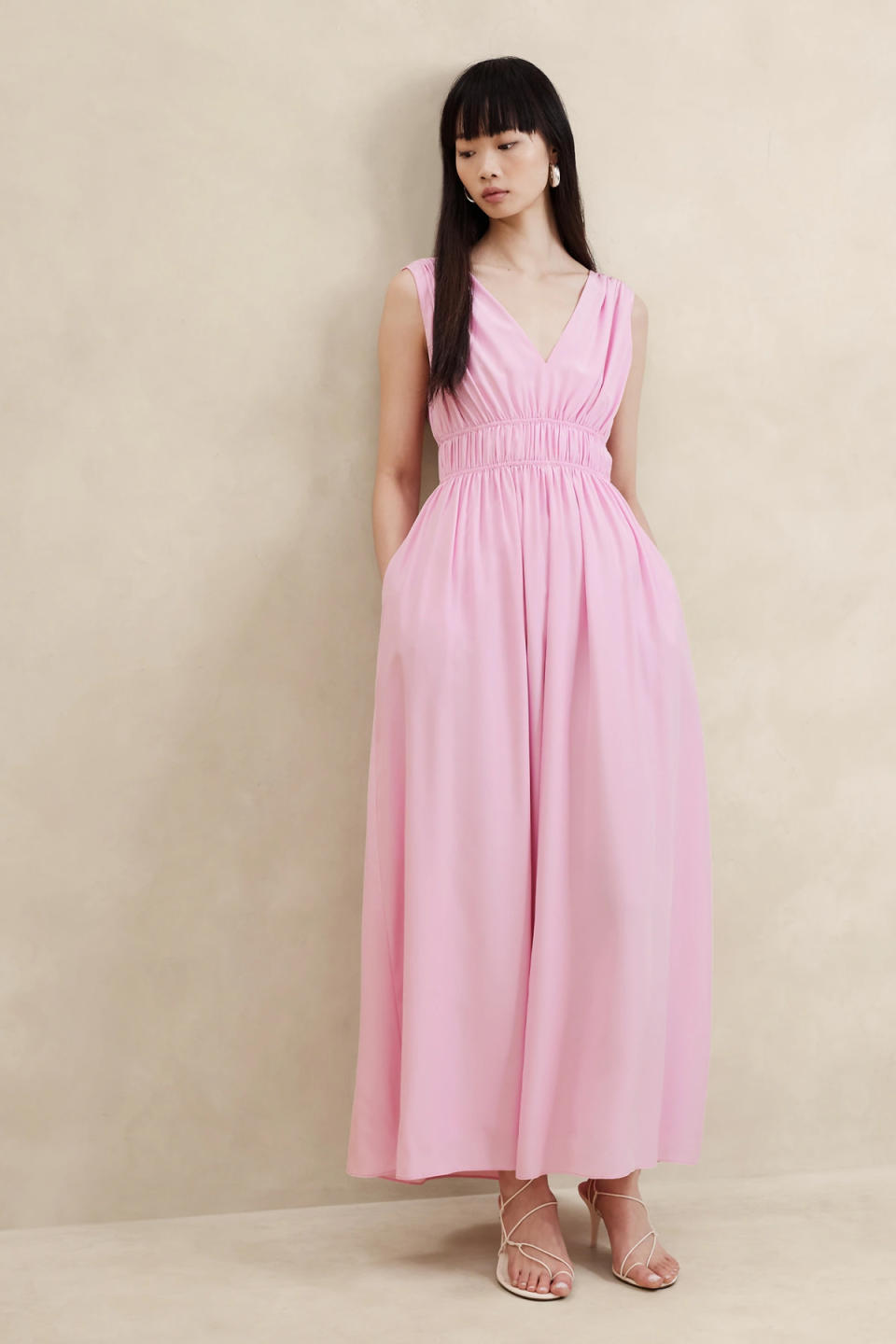 Banana Republic Cascade Silk Maxi Dress