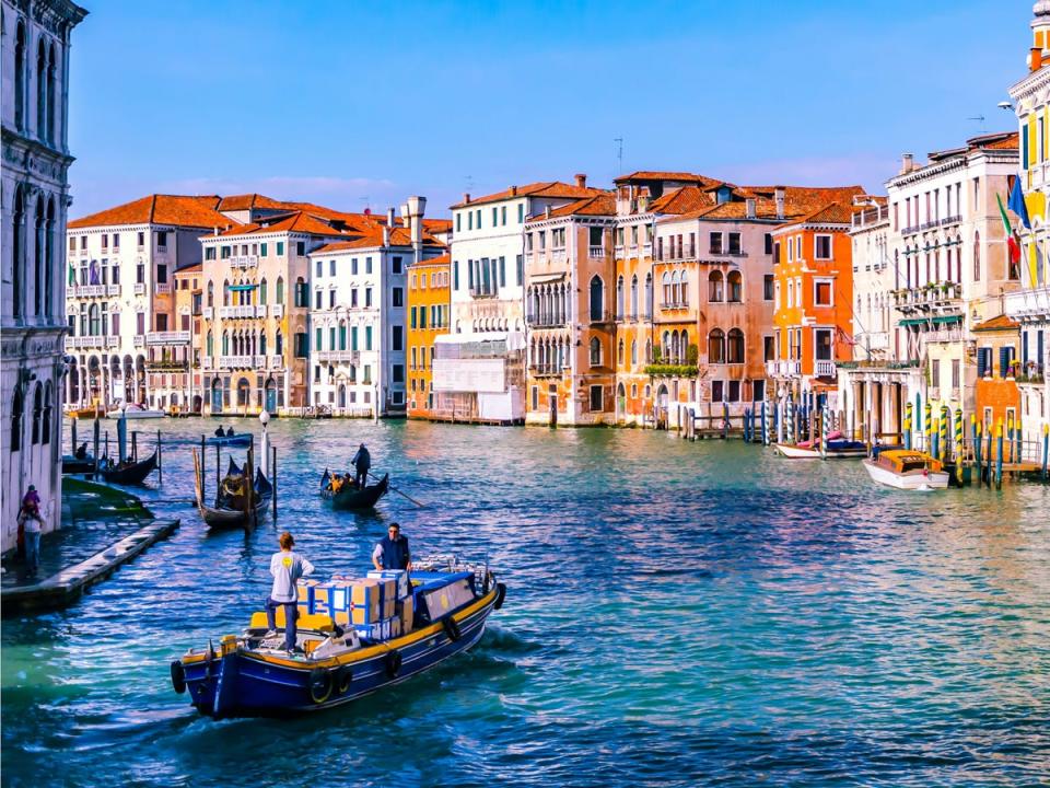 Venice’s canals can be reached by train from London (Kit Suman)