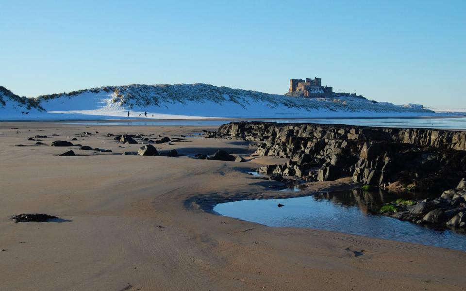 bamburgh castle and beach - Getty